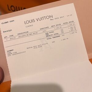 Louis Vuitton Delightful MM Shoulder Bag with Receipt, dust cover, box and bag